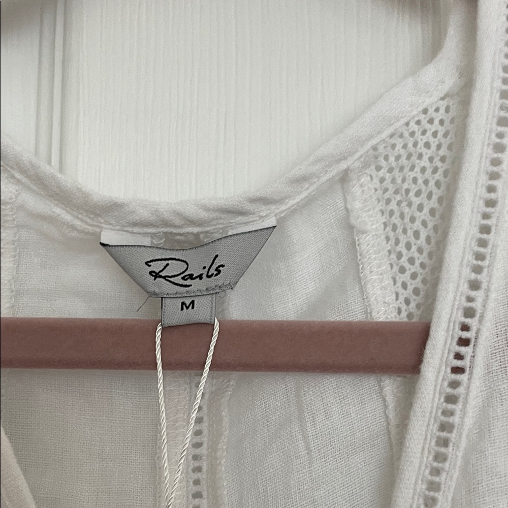 💕NWT Rails White Lace-Trimmed Dress - Picture 4 of 12